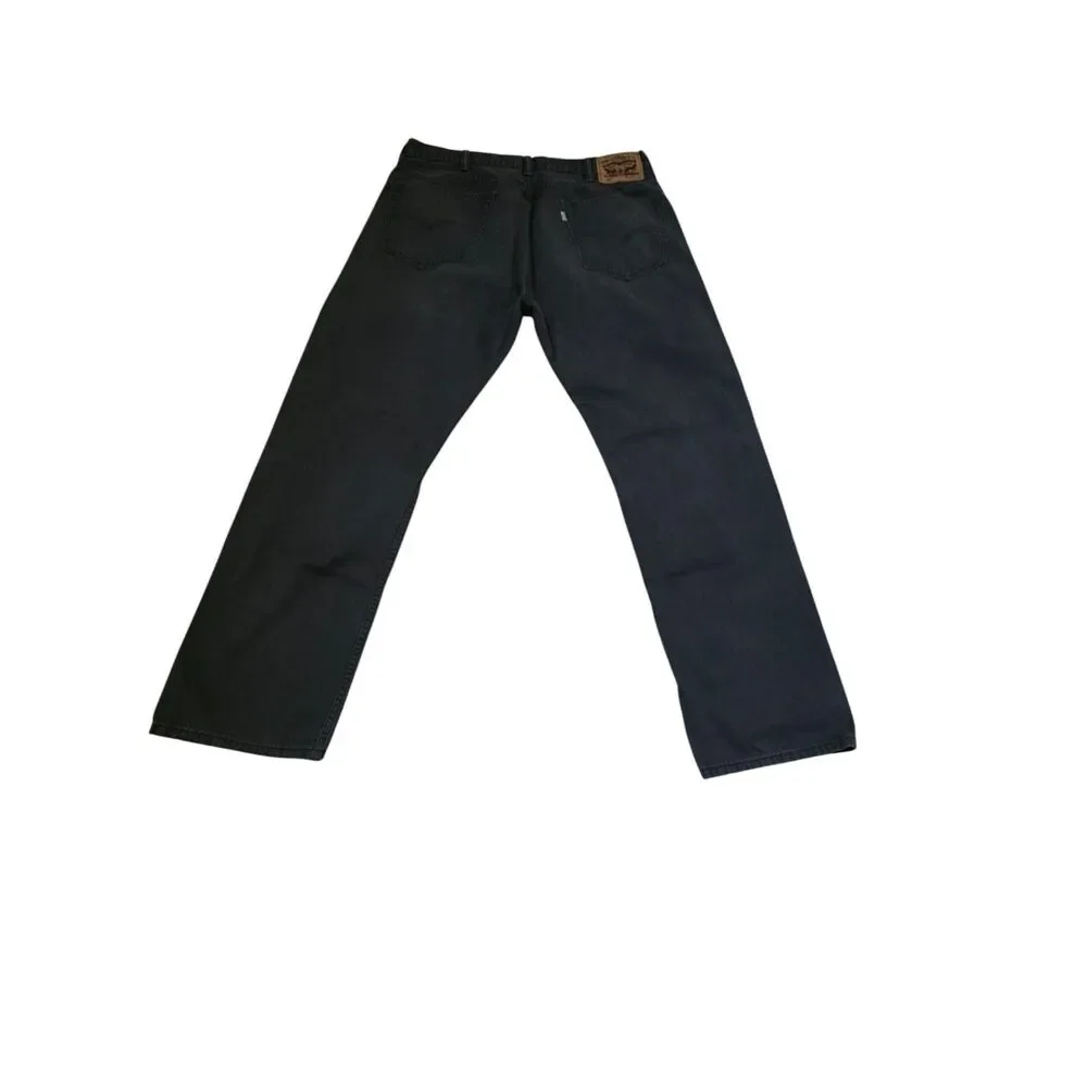 Levi's 505 Men's Jeans 38x32 Black Regular Fit Straight Leg Denim